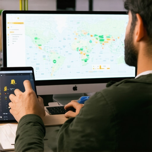 Expert analyzing local SEO data and maps for long-term ranking success