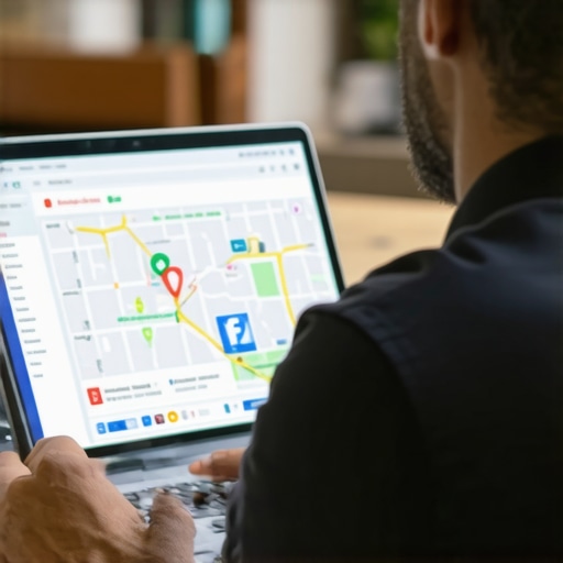 Local Business Optimization Business owner working on Google Maps profile optimization