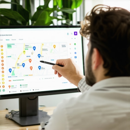 Local SEO Expert Analyzing Data Expert analyzing local SEO data with Google Maps and analytics tools.