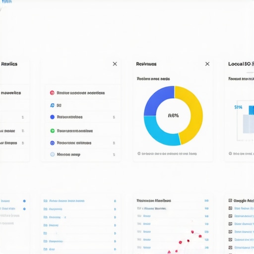 A professional showing a digital analytics dashboard for local SEO and Google Maps rankings.