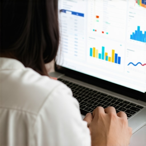 Person using SEO tools on laptop to monitor Google Maps rankings