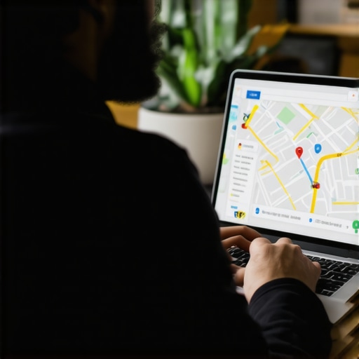 Person reviewing local SEO analytics and Google Maps rankings