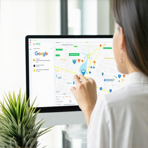Expert Analyzing Maps Rankings SEO specialist examining Google Maps rankings on a digital dashboard