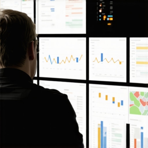 Professional SEO analyzing local rankings and maps on digital screens