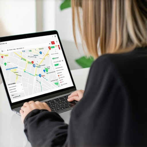 SEO specialist reviewing Google Maps optimization data