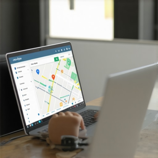 Business owner working on Google Maps listing optimization