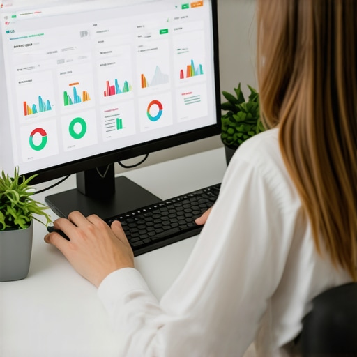 A person analyzing local SEO metrics on a computer screen