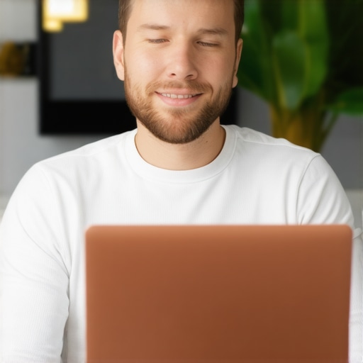 Business owner updating Google My Business profile on a laptop, illustrating local SEO efforts