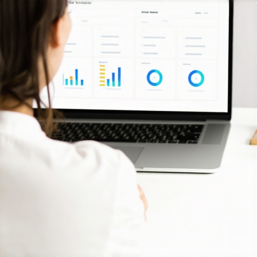 Person analyzing local SEO metrics on a computer screen