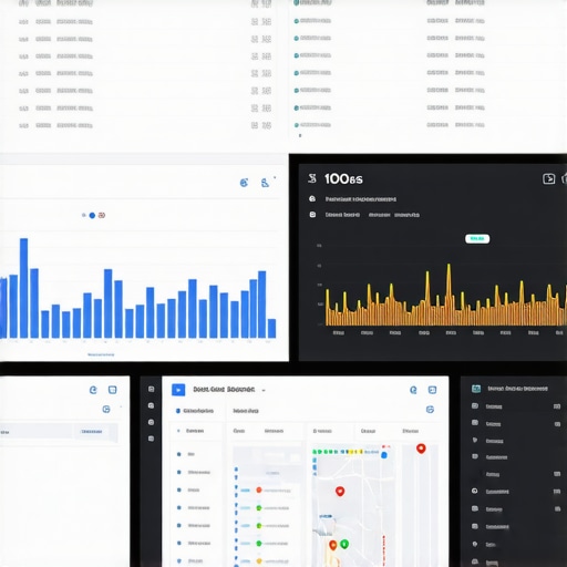 Screenshot of SEO dashboards on computer screens showing citation and ranking analytics
