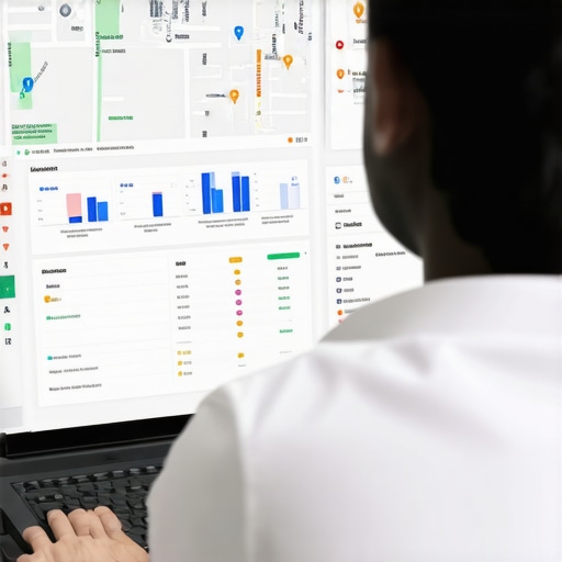 SEO specialist reviewing Google Maps data for local search optimization.