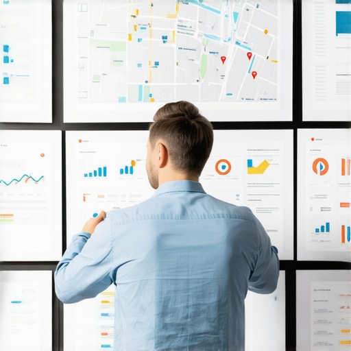 A person reviewing local SEO analytics for Google Maps optimization.